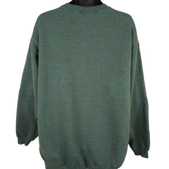 Vintage Dear Santa Claus Sweatshirt Mens Size 2XL Green Christmas Holiday - Picture 4 of 6